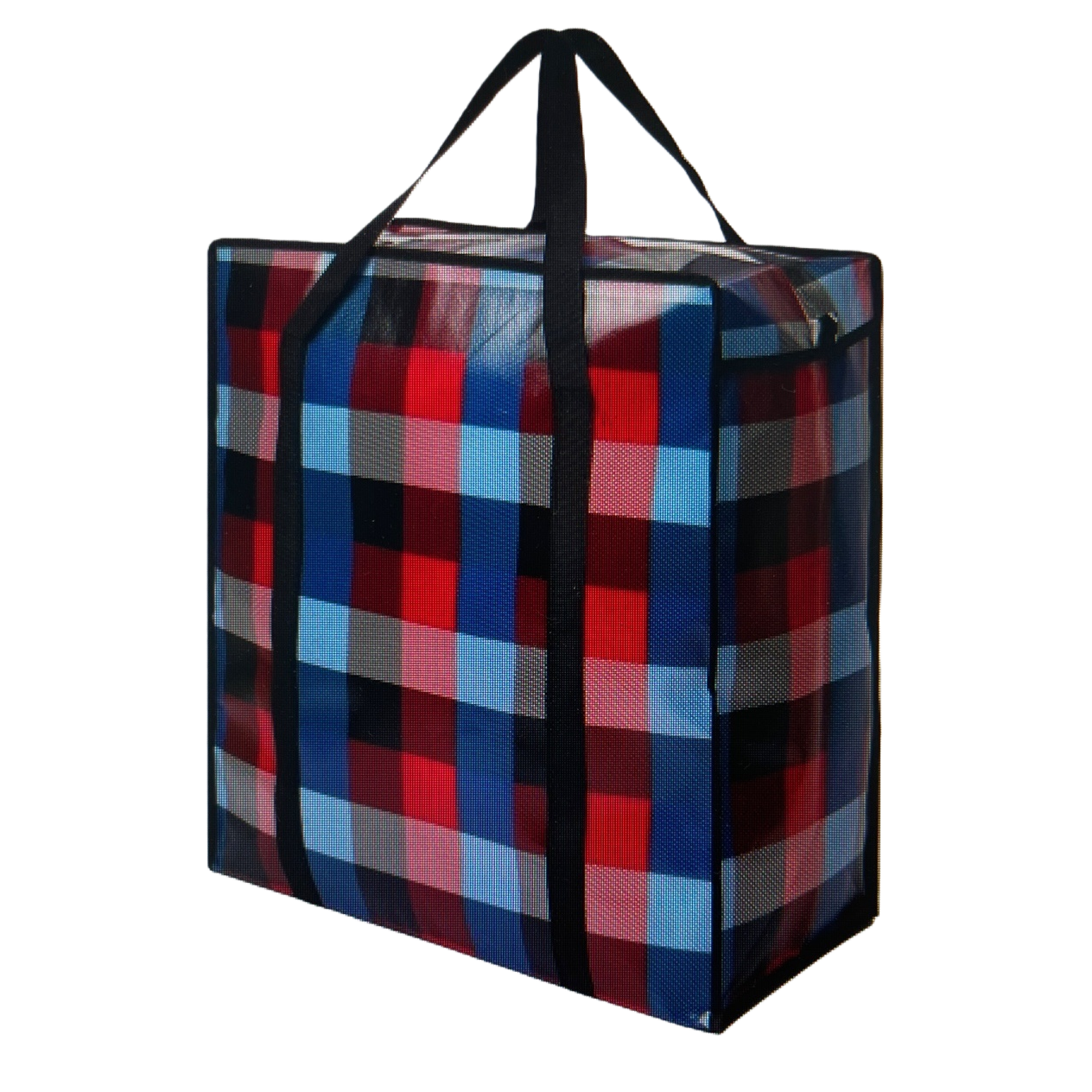 The checkered pattern handbag is a fashionable, simple and eco-friendly shopping bag Item Picture