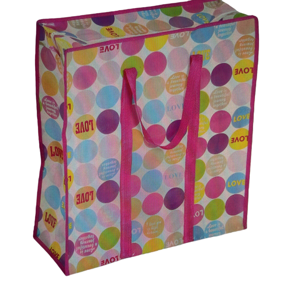 Colorful polka dot pattern handbag, fashionable, simple and eco-friendly shopping bag Item Picture