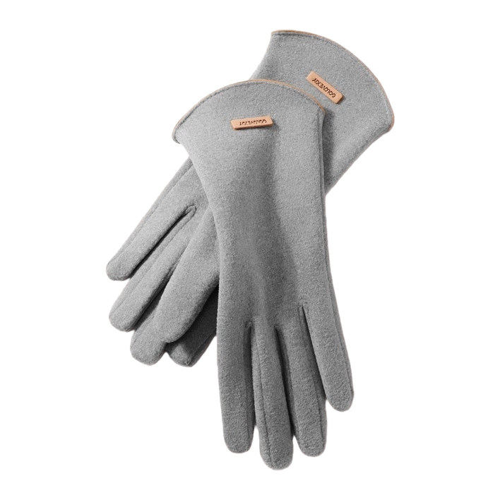Pink warm knitted gloves for ladies, slimming, anti-slip and touch screen for autumn and winter Item Picture