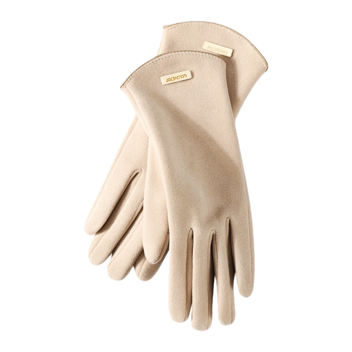 Camel-colored thickened warm knitted gloves for both men and women to protect hands from the cold in autumn and winter Item Picture
