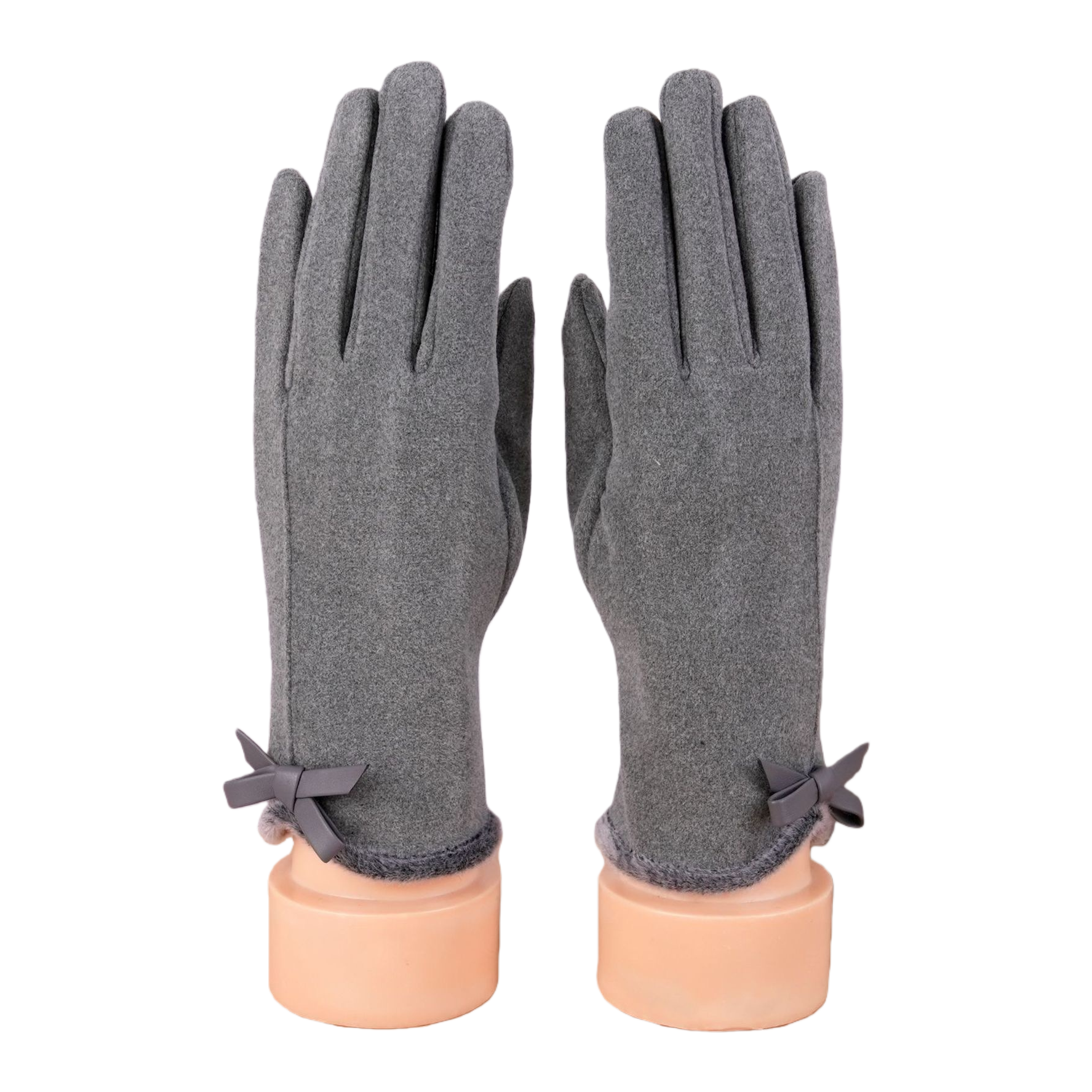 Pink ladies' warm gloves, thickened cold-proof touch screen woolen gloves Item Picture