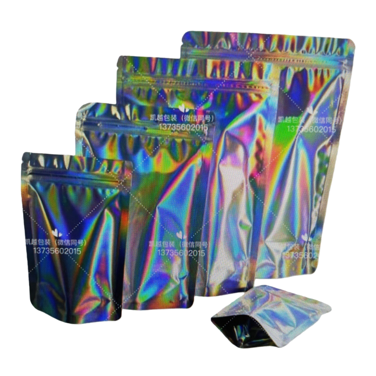 Rainbow-colored waterproof thickened hand-held gift bags are available in multiple sizes Item Picture