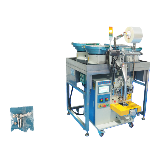 The automatic packaging machine for hardware screws is a fully automatic screw packaging machine with a capacity of 1000 packages per hour Item Picture