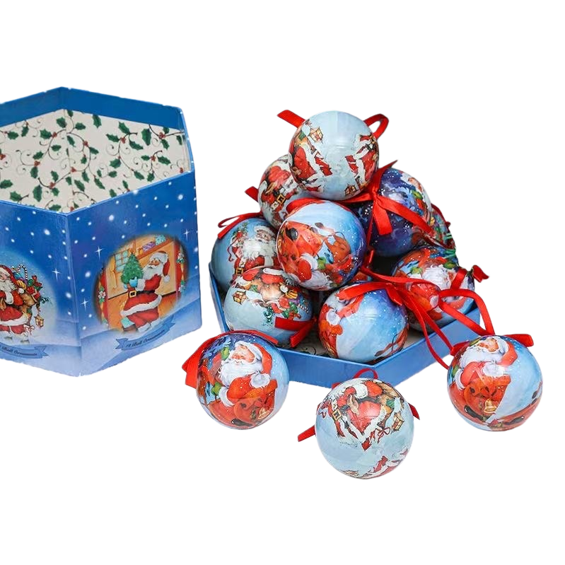 عيد الميلاد مزخرفة بالكرة الحمراء الذهبية والزجاج اللامع Item Picture