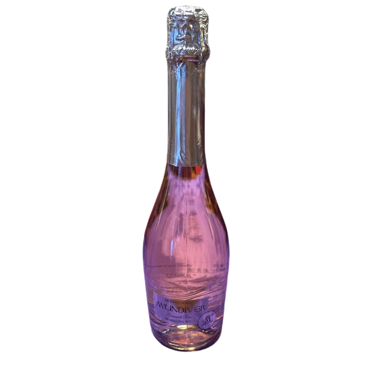 粉色起泡酒+瓶装酒白底实物图