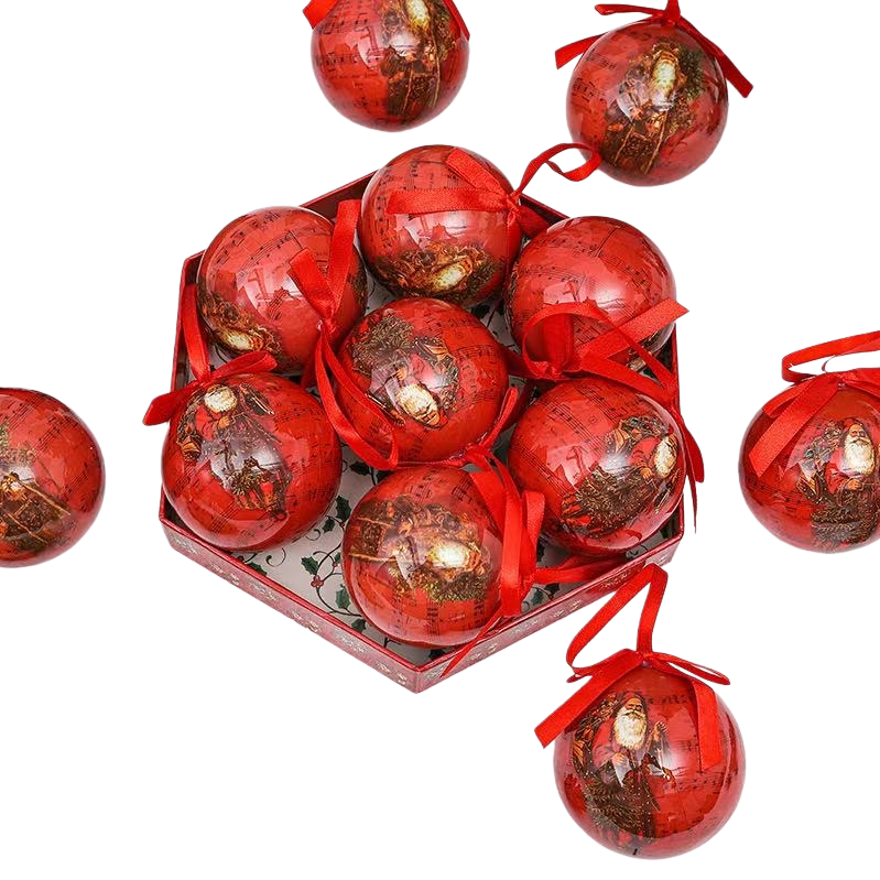 Red Christmas decorative balls, Christmas tree ornaments, festive atmosphere home decorations Item Picture