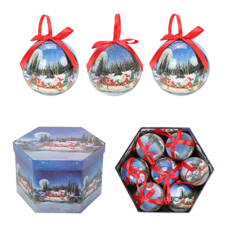 Christmas glass spherical decorative hanging ornaments, festive atmosphere home furnishings Item Picture