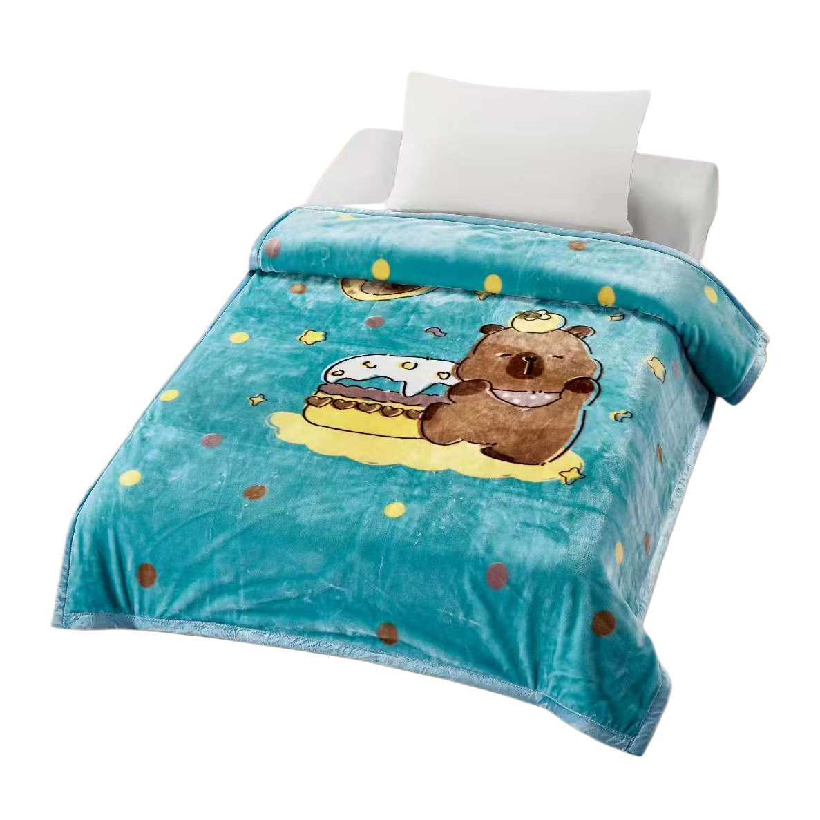 Cartoon-patterned blanket, soft, skin-friendly and warm, home bed cover, spring and autumn quilt 104541733 Item Picture