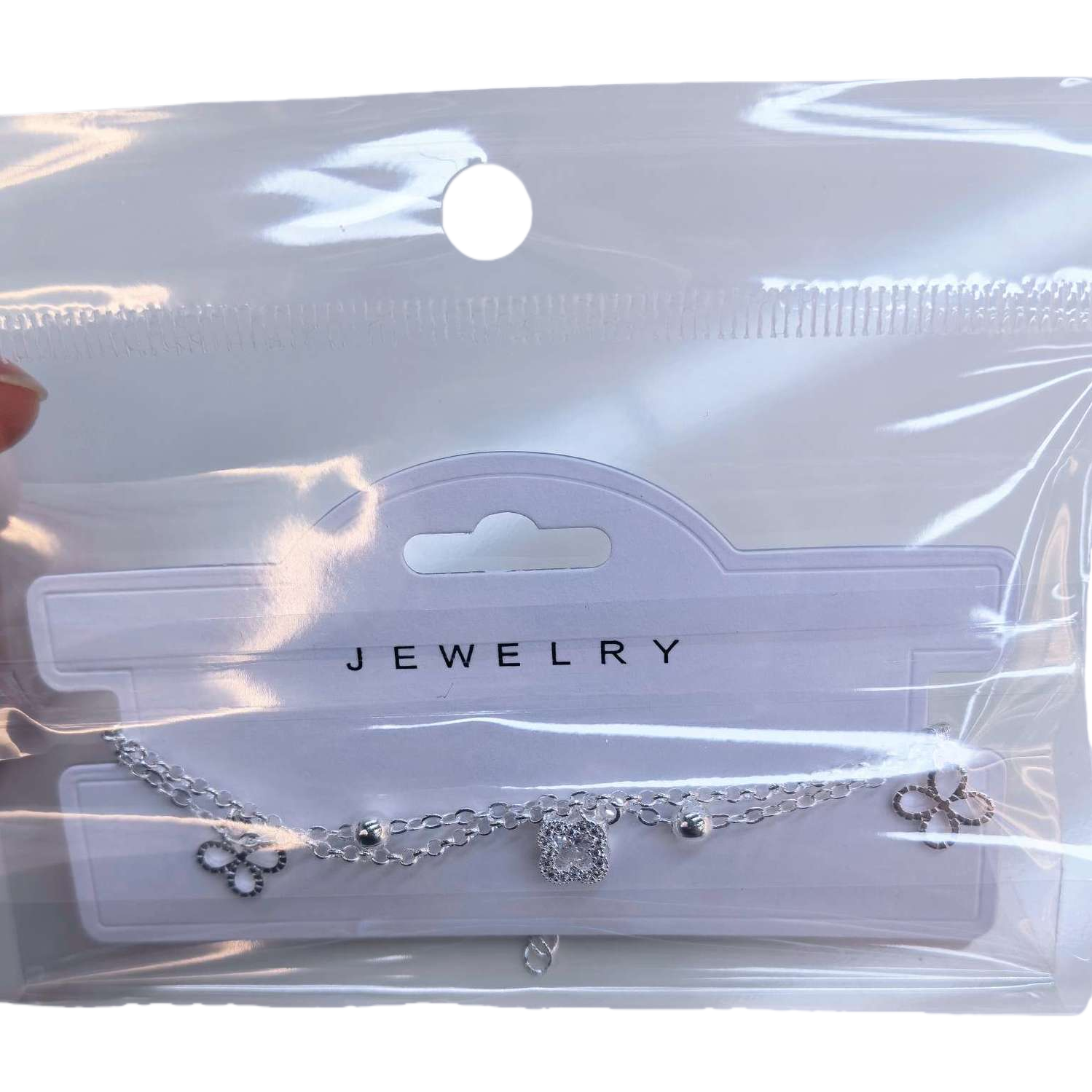 Silver necklace for women, simple, fashionable and versatile collarbone chain Item Picture