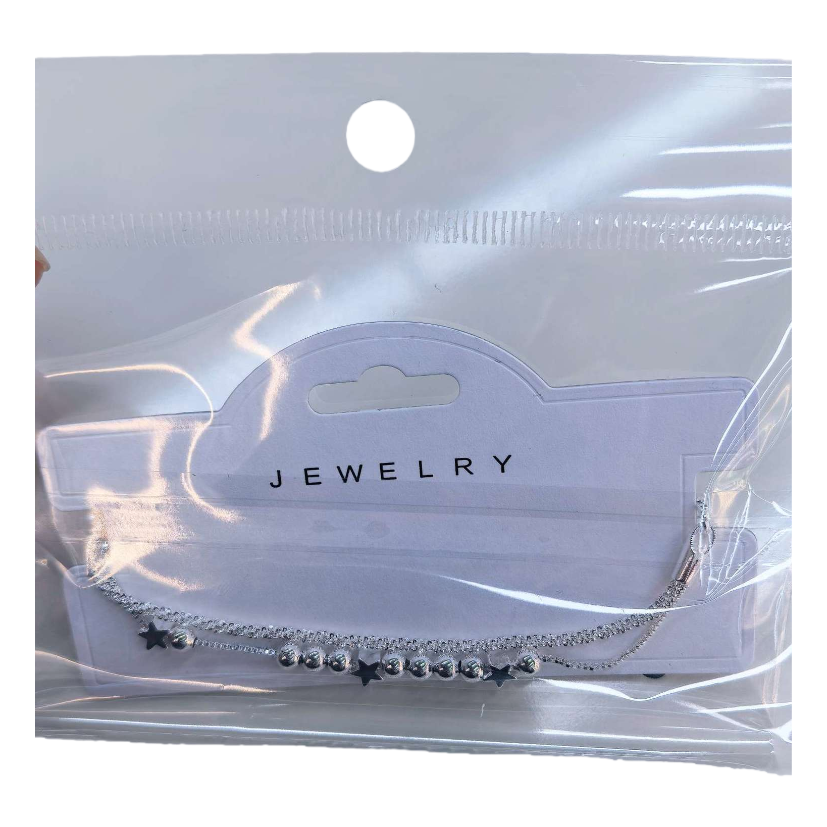 Silver star bead bracelet for women, simple, fashionable and versatile accessory Item Picture