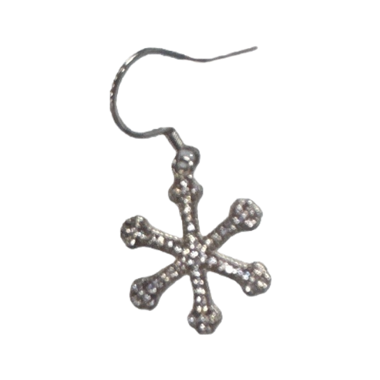 Silver snowflake earrings are fashionable, simple and versatile earrings Item Picture
