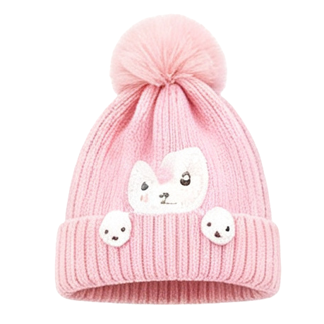 The pink woolen hat is warm for women in autumn and winter. The knitted hat is soft and skin-friendly, making the face look smaller Item Picture