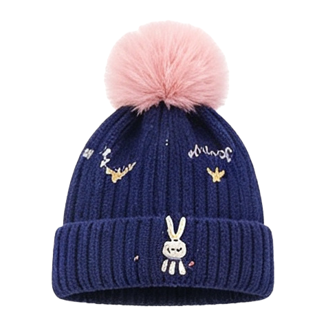 Deep blue woolen hat, warm knitted hat, suitable for both men and women in winter Item Picture
