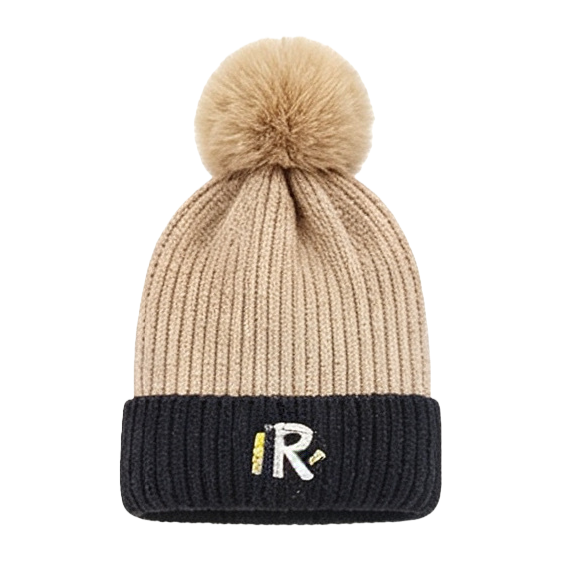 A thickened wool blend knitted cap for women to keep warm outdoors in autumn and winter Item Picture