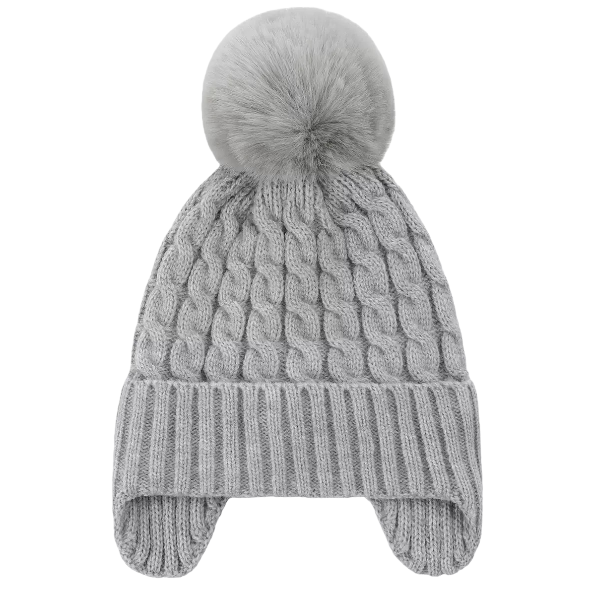 The grey knitted cap is a unisex warm woolen cap for autumn and winter Item Picture