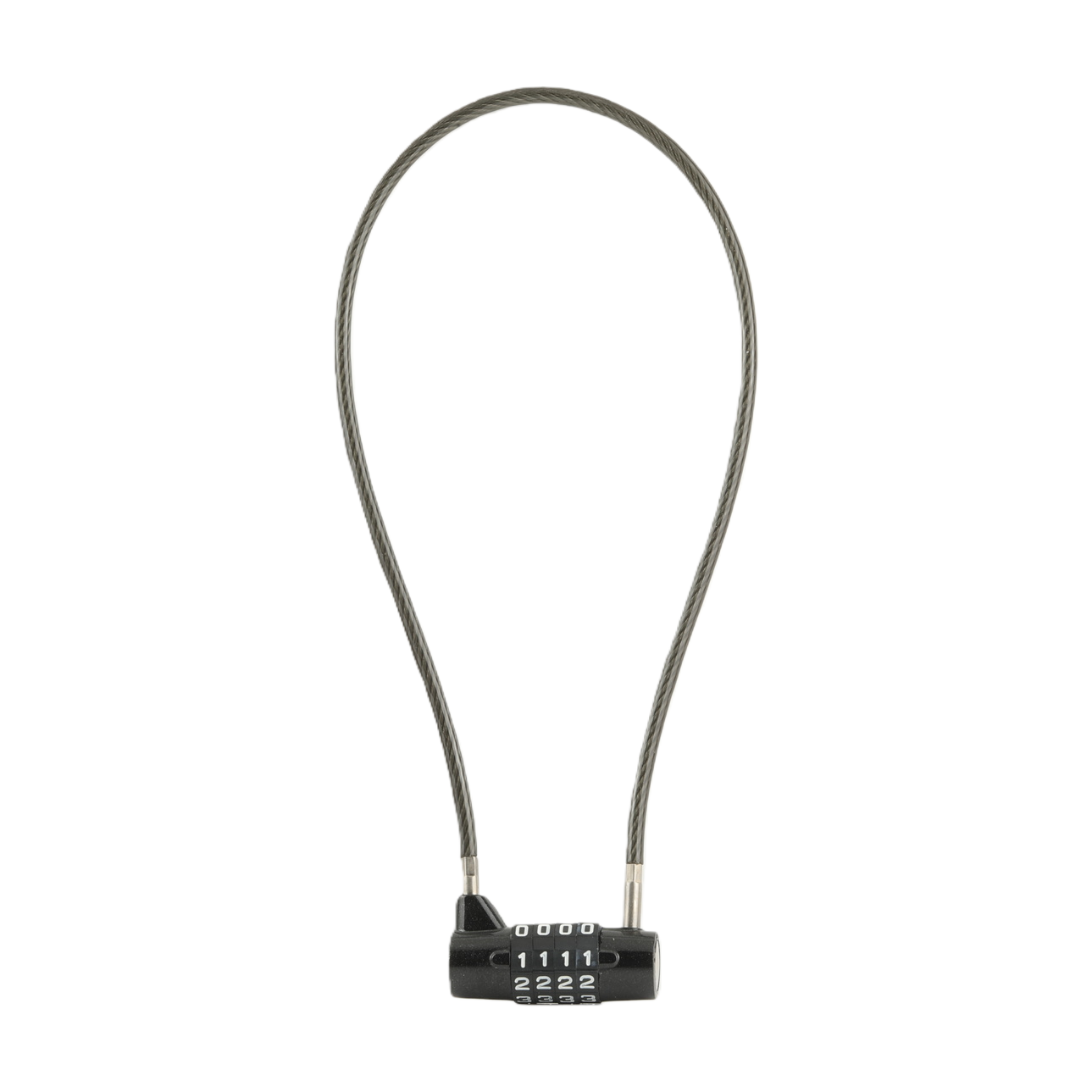 Black password steel cable lock, anti-cut and anti-theft, adjustable high-strength outdoor bicycle lock Item Picture