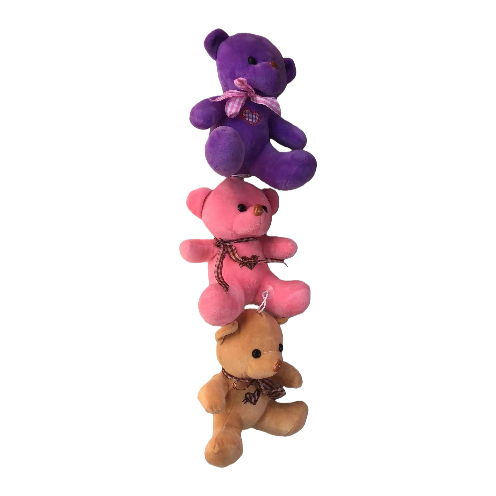 Three stacked teddy bear plush toys, cute and fun as a pillow decoration for gifting Item Picture