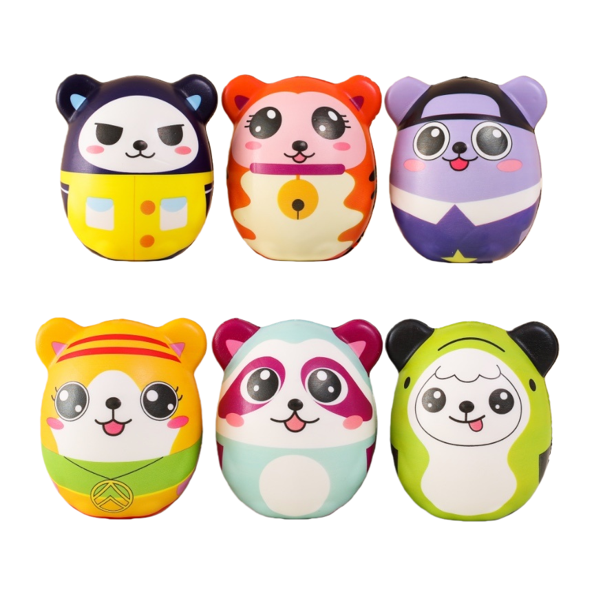 Cartoon animal-shaped toys, children's educational plush dolls, safe and non-toxic, early education and enlightenment Item Picture