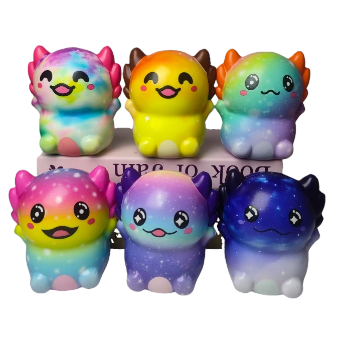 Colorful gradient little dinosaur plush toy, cute children's throw pillow decoration Item Picture