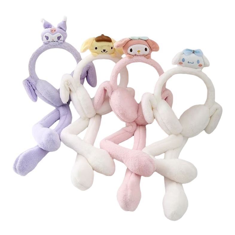 Thickened plush ear cups imitating rabbit fur, soft ear protection for student dormitories Item Picture