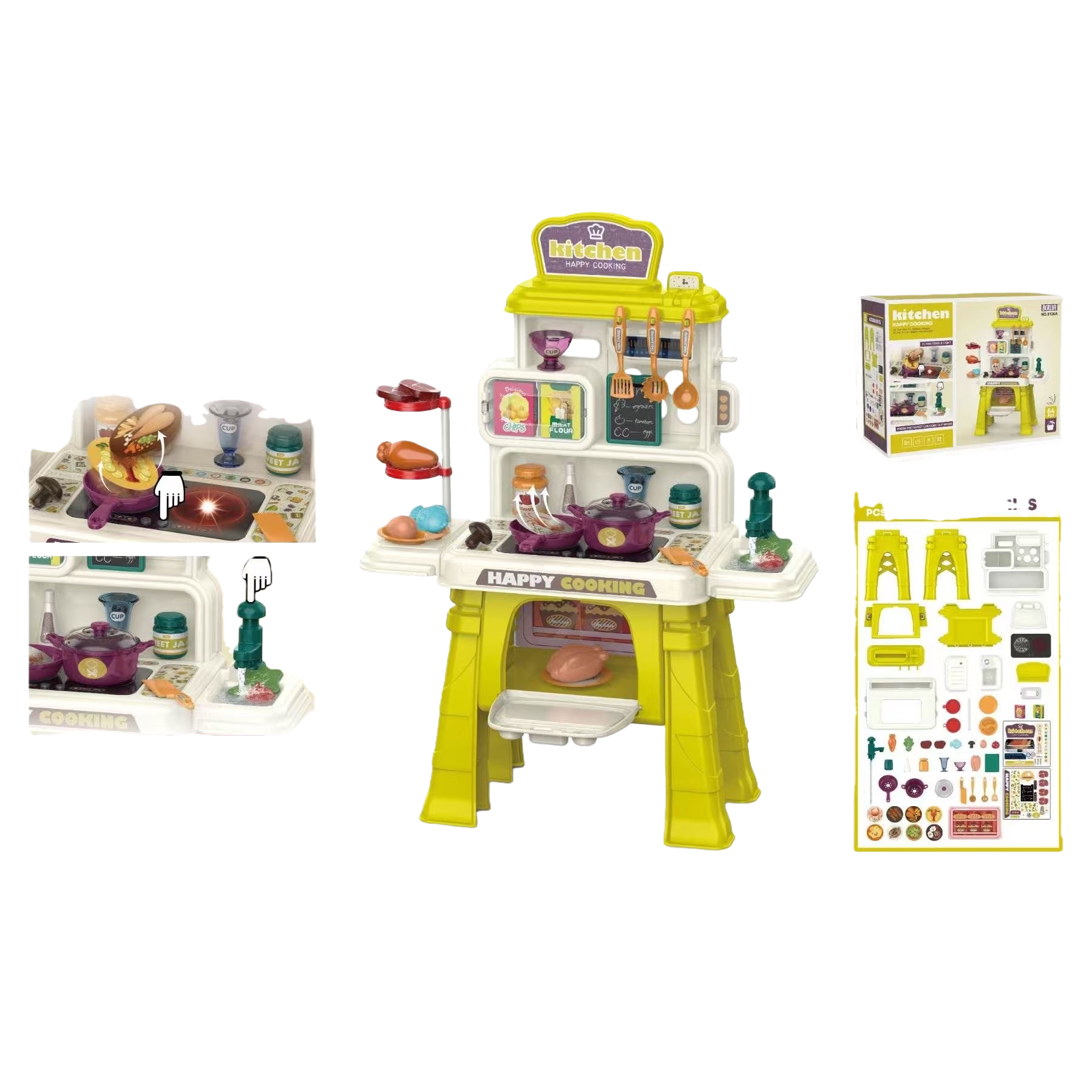 Children's kitchen toy set, role-playing simulation kitchenware, educational and early education toys Item Picture