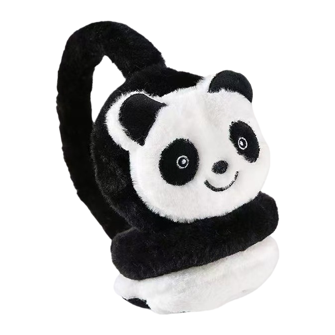 Cute plush panda-shaped ear cups Item Picture