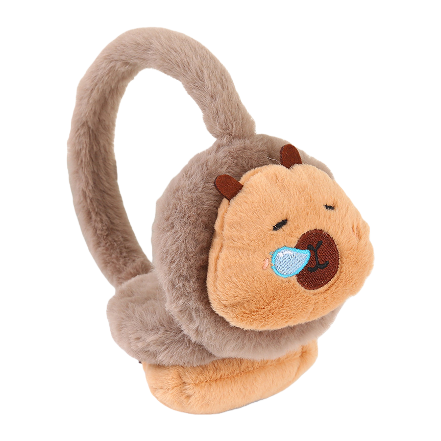 Plush toy ear muffs are warm and cute. Plush ear muffs keep you warm in winter. 123122614 Item Picture
