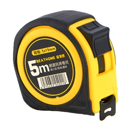 5-meter thickened anti-drop steel tape measure for engineering measurement, household tape measure with precise scale Item Picture