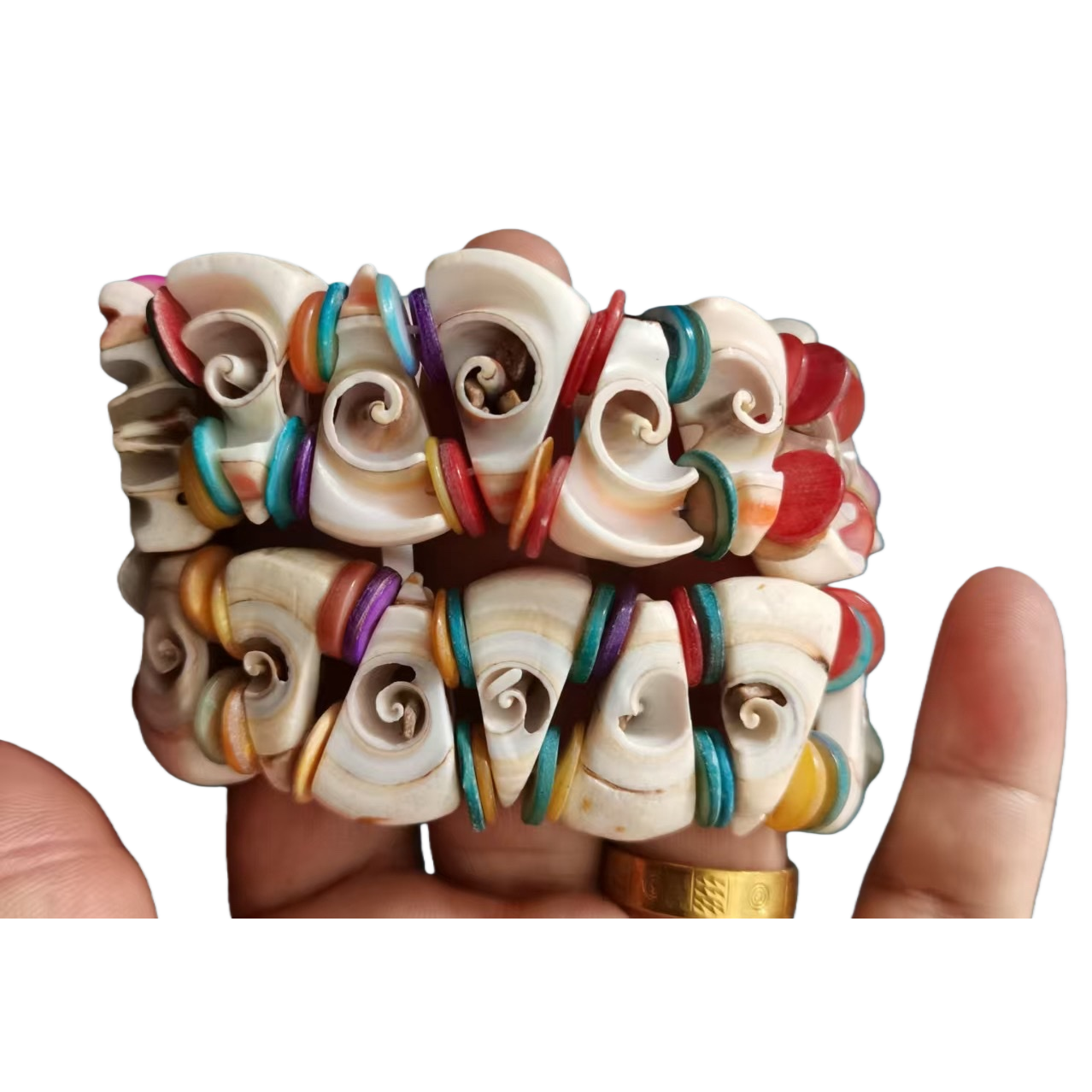 Colorful shell bracelet, natural shell woven bracelet, a refreshing summer accessory for women Item Picture