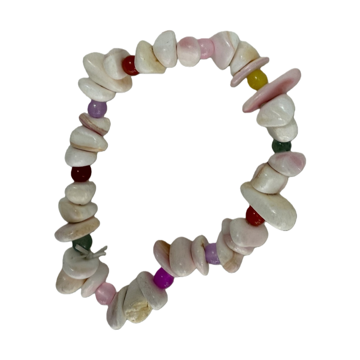 Colorful shell bracelet with round and colorful beaded jewelry, a fashionable accessory suitable for both men and women Item Picture
