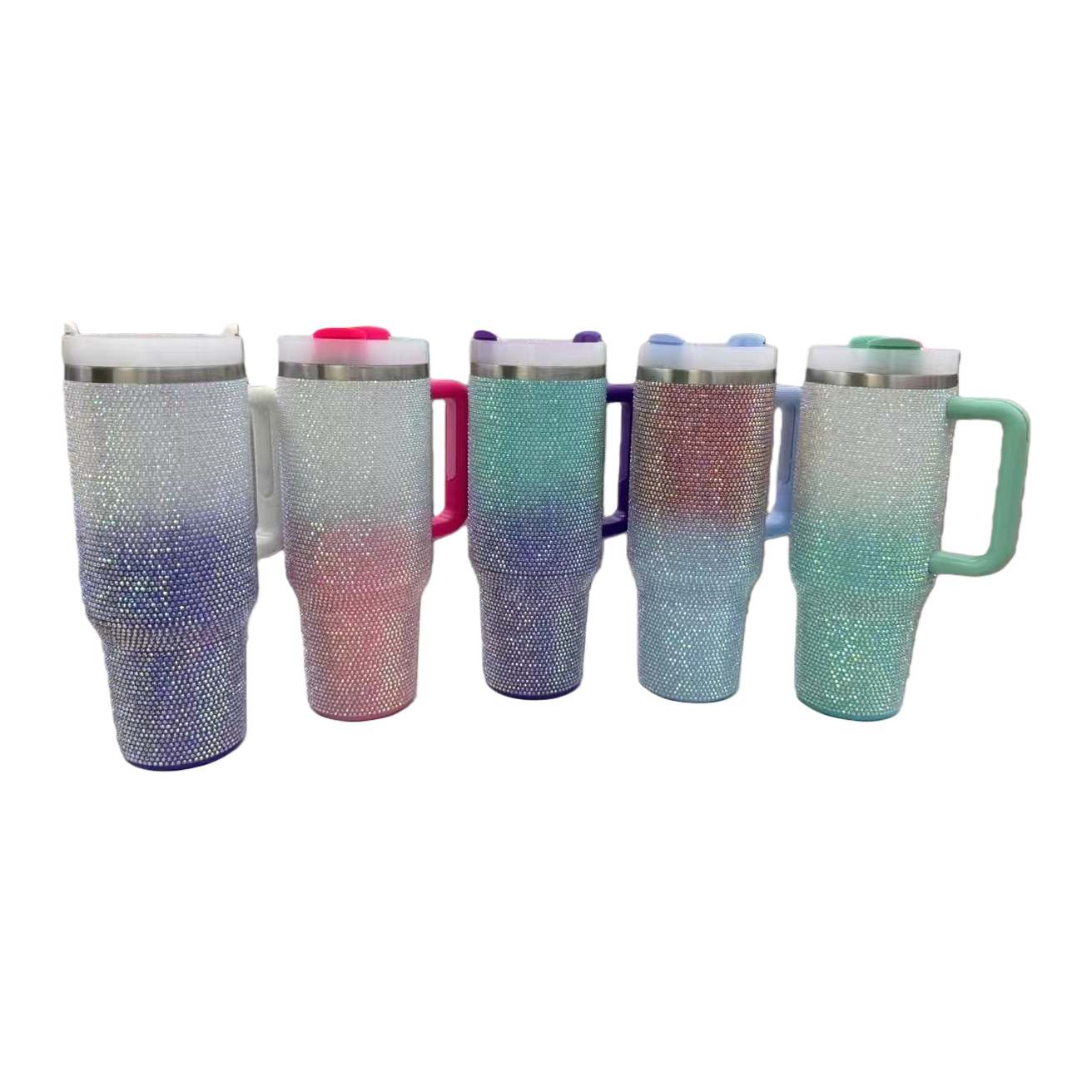 Diamond-encrusted insulated cup, stainless steel vacuum cold and heat preservation, 316 material, anti-heat and anti-slip design Item Picture