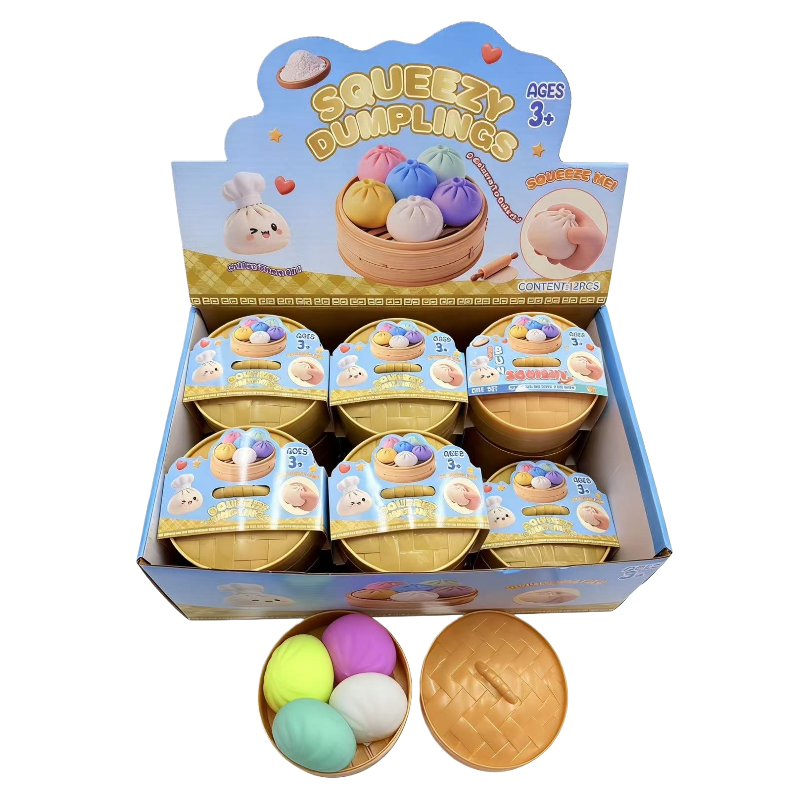 Squeezy Dumplings Squeeze buns toy relieve stress squeeze fun children 's educational toy Item Picture