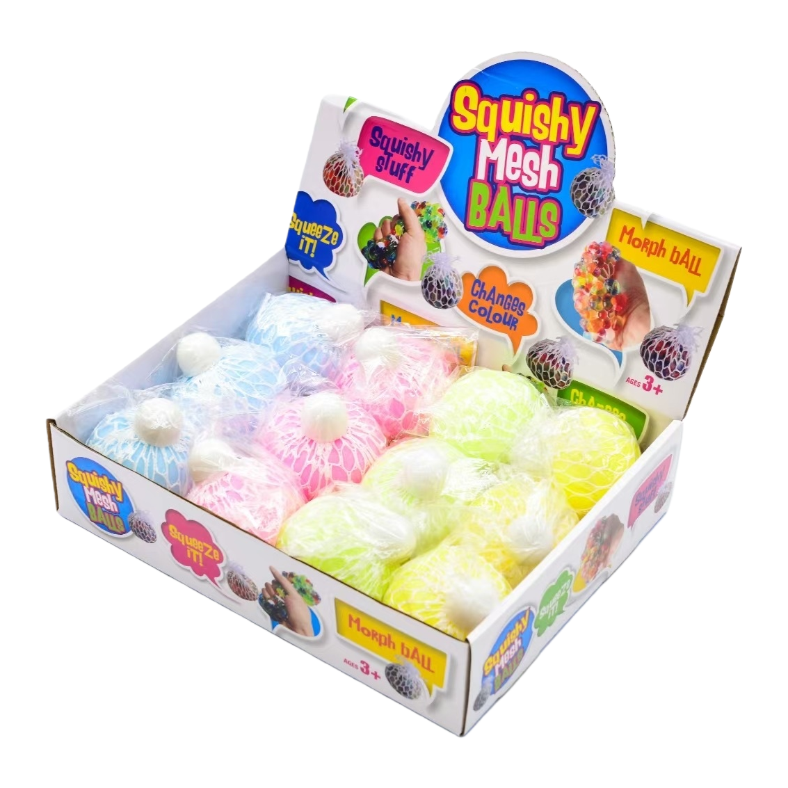 Squishy Mesh Balls stress-relieving toys: Elastic mesh balls are soft and can be squeezed Item Picture