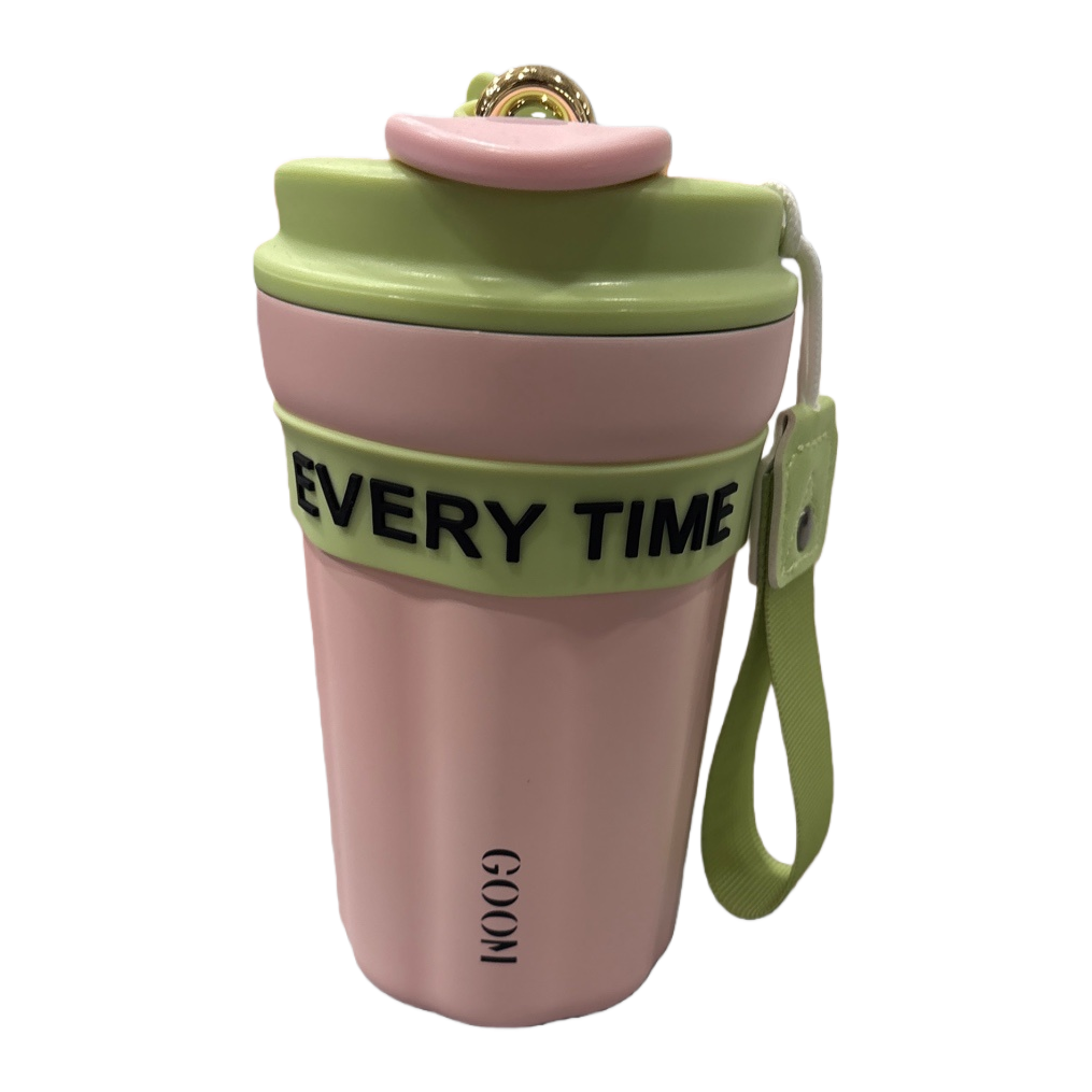 Pink insulated cup, 304 stainless steel vacuum insulated portable water cup, 500ml Item Picture