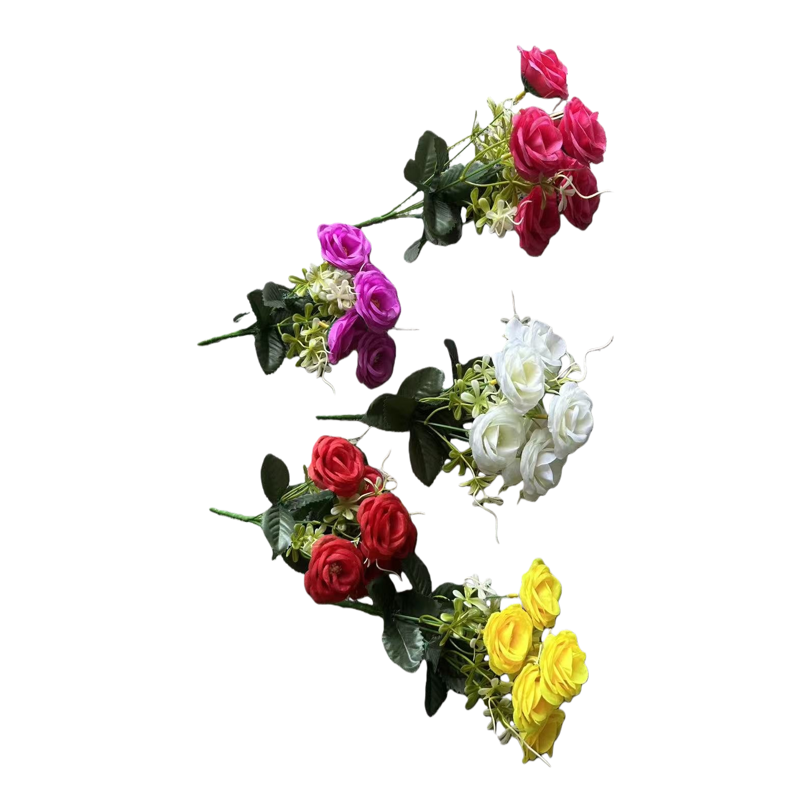 Colorful artificial flower bouquets made of PVC material and simulated flowers are living room decorative items Item Picture