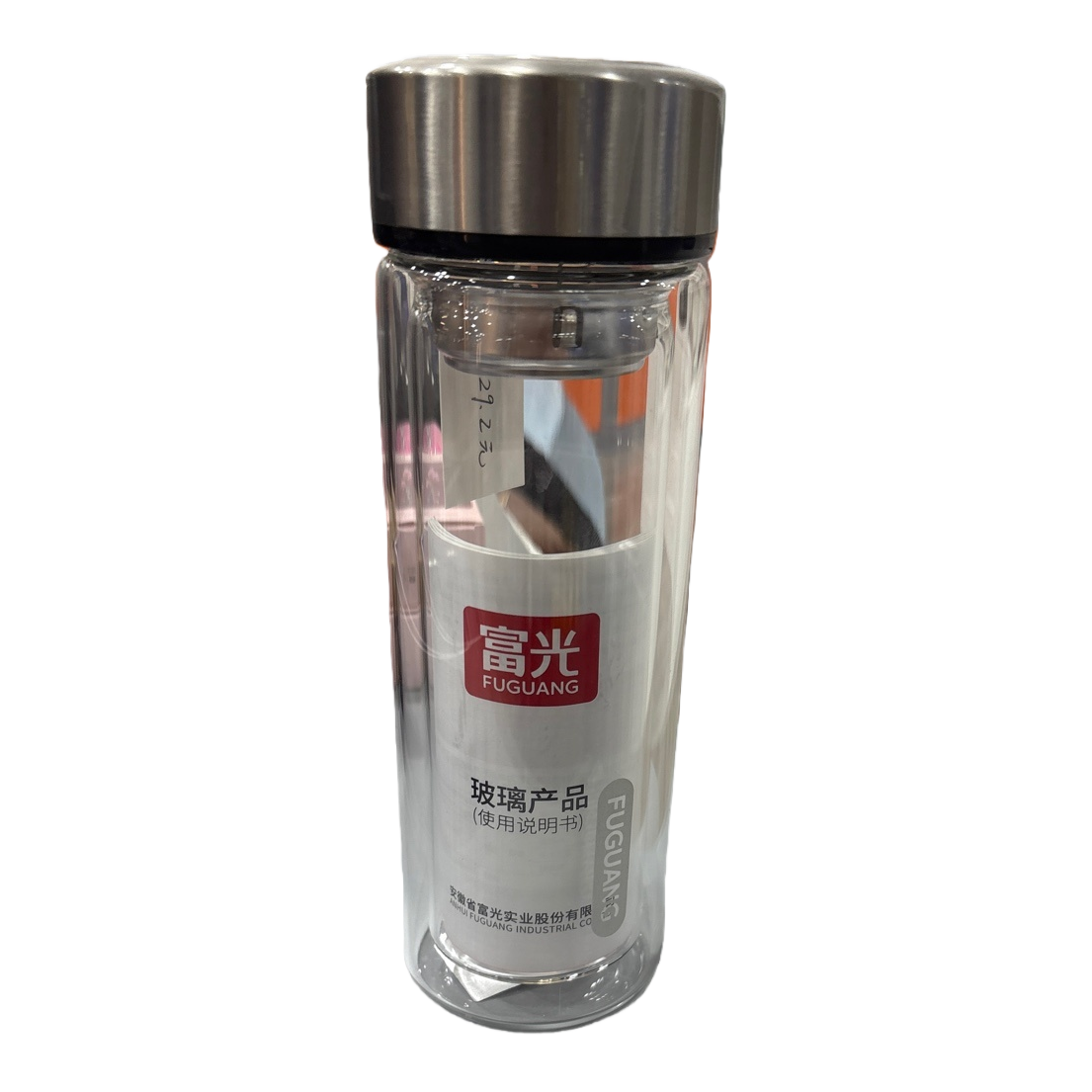 Fuguang transparent double-layer glass water cup, heat-insulating, anti-scald, fashionable and simple home and office cup Item Picture