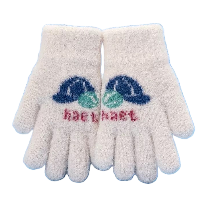 Children's winter fluffy and soft quality cartoon gloves Item Picture