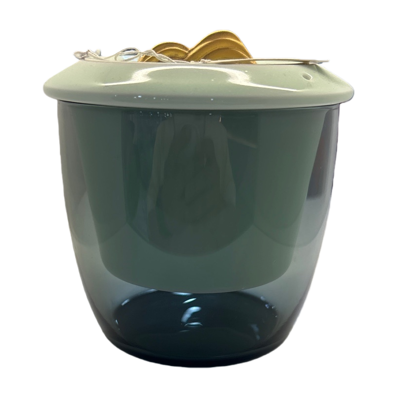 Green ceramic containers, home storage jars, kitchen seasoning bottles, tea cans, sealed and moisture-proof Item Picture
