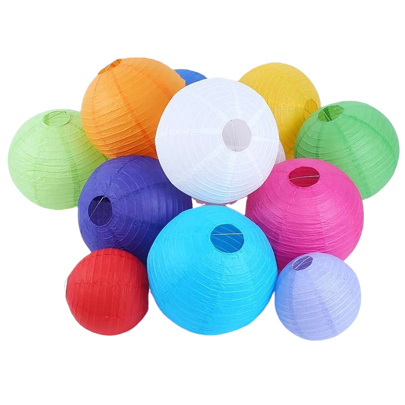 الفوانيس الورقية الملونة مزخرفة يدوياً Item Picture