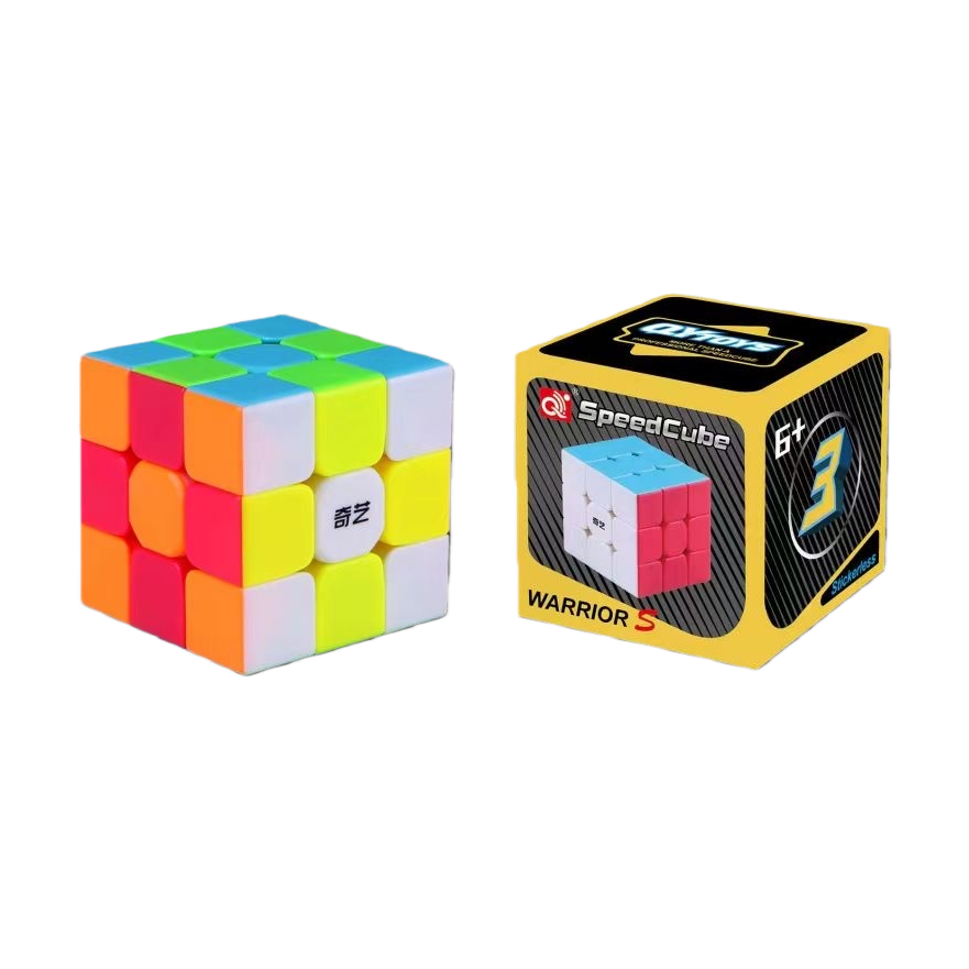 QYCube Warrior S速度魔方专业竞速三阶魔方顺滑防卡顿白底实物图