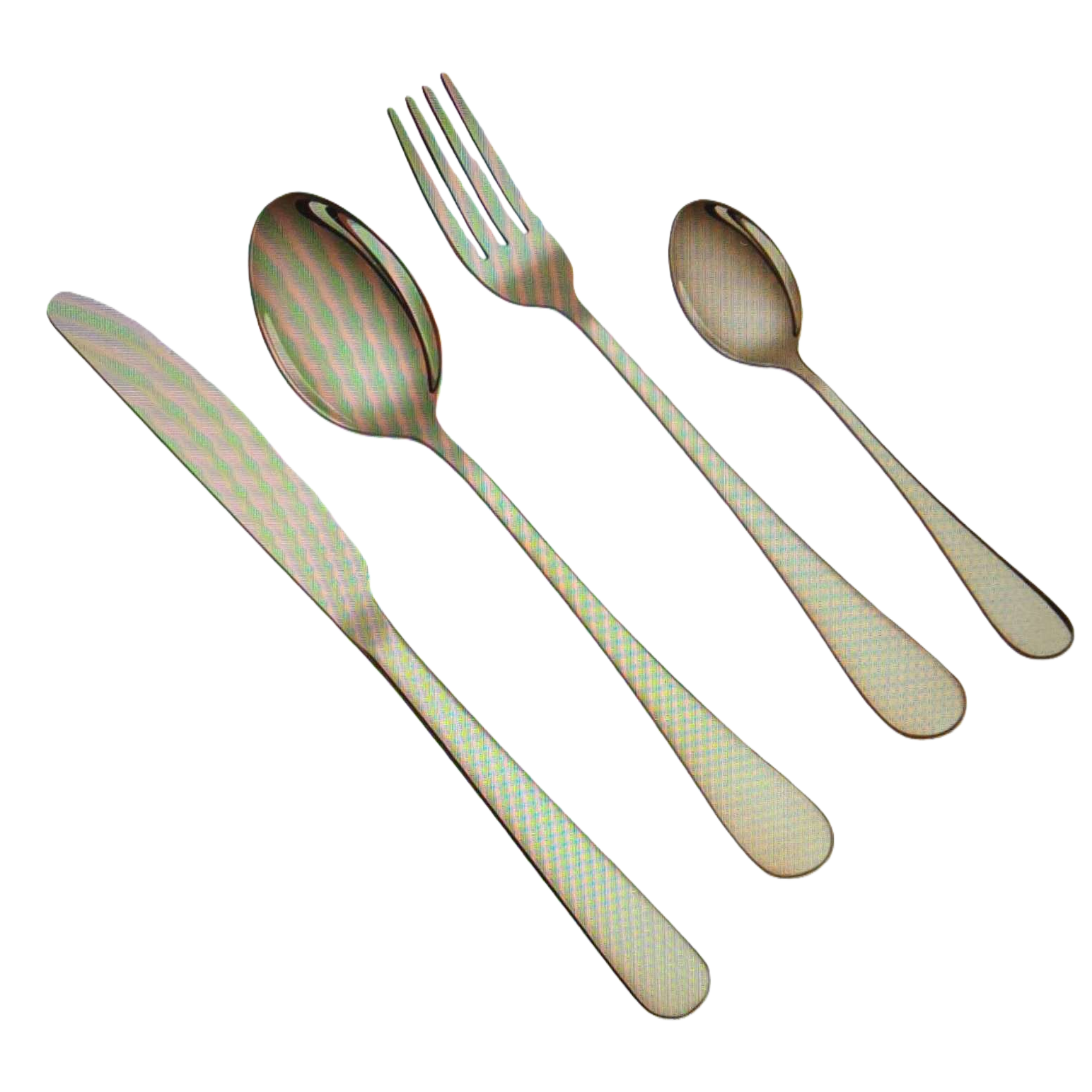 Stainless steel tableware set, three-piece knife, fork and spoon set, home, portable, travel, simple style Item Picture