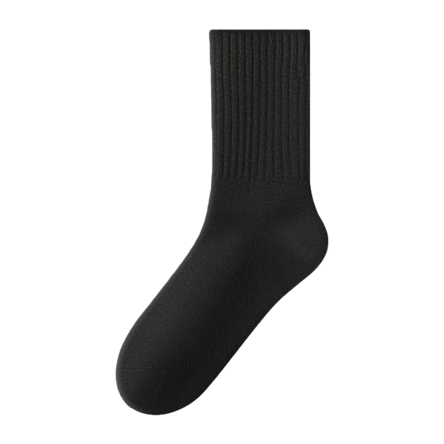 Black combed cotton ankle socks are moisture-wicking and sweat-wicking for daily commuting without causing foot discomfort Item Picture
