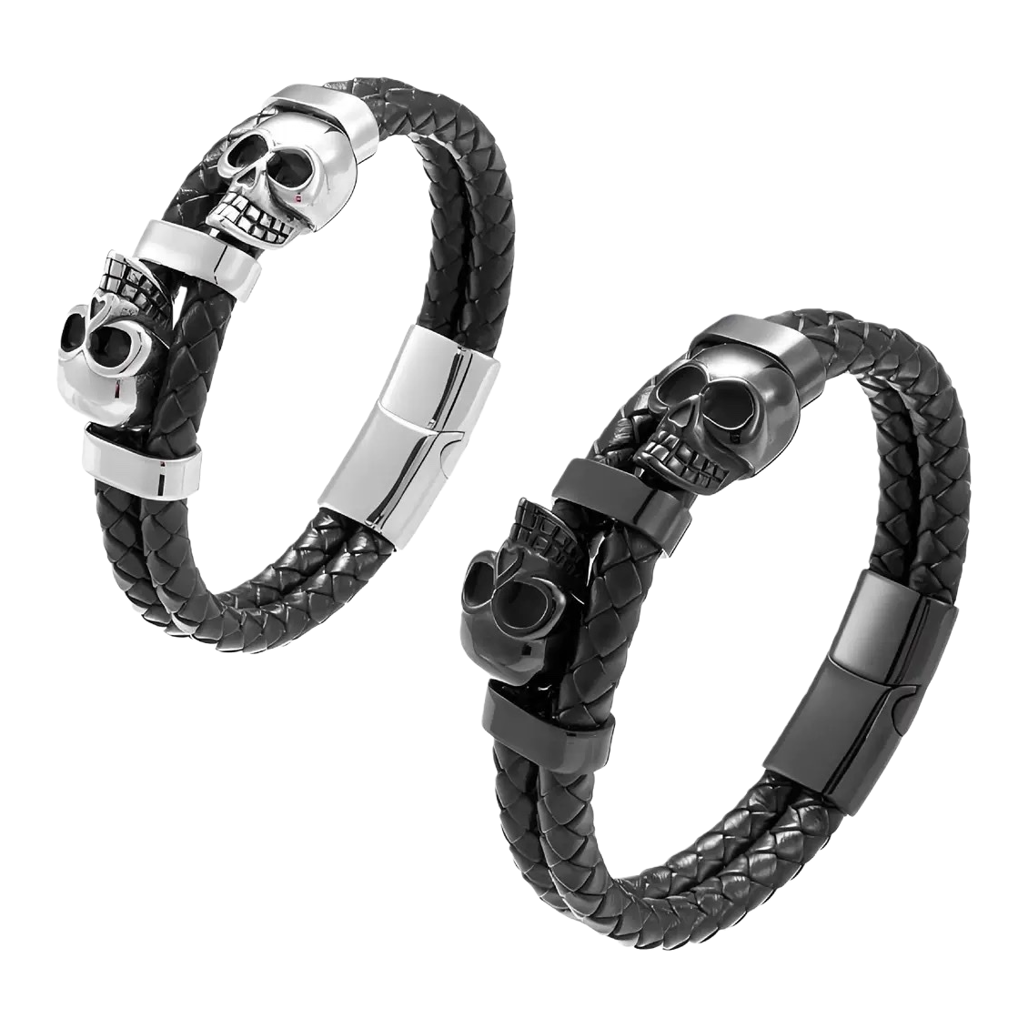 أما سوار الجلود الأسود المنسوج الأسود فهو عبارة عن مجموعة من من الرجال والنساء Item Picture