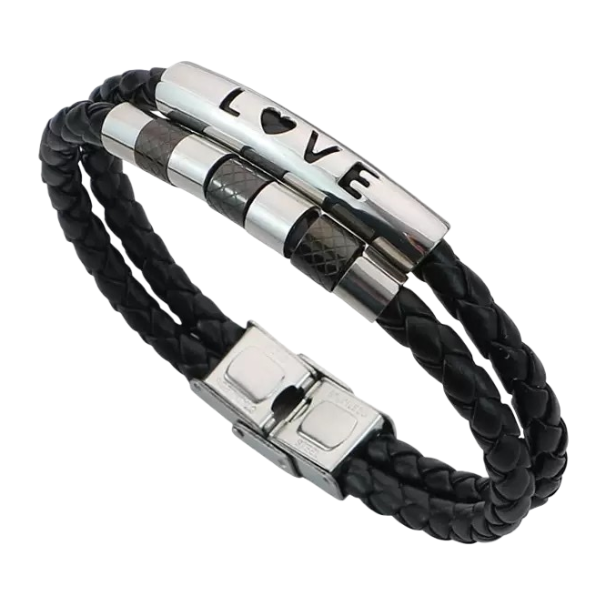 سوار جلود أسود بسيط تقريباً 100 ميجة للسيدات Item Picture