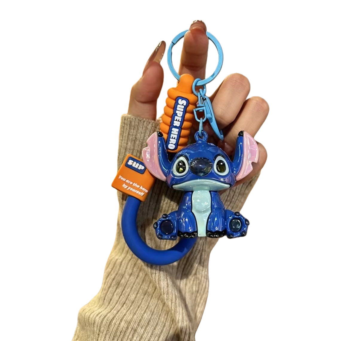 Stitch cartoon character keychain, cute pendant, portable bag accessory 214915709 Item Picture