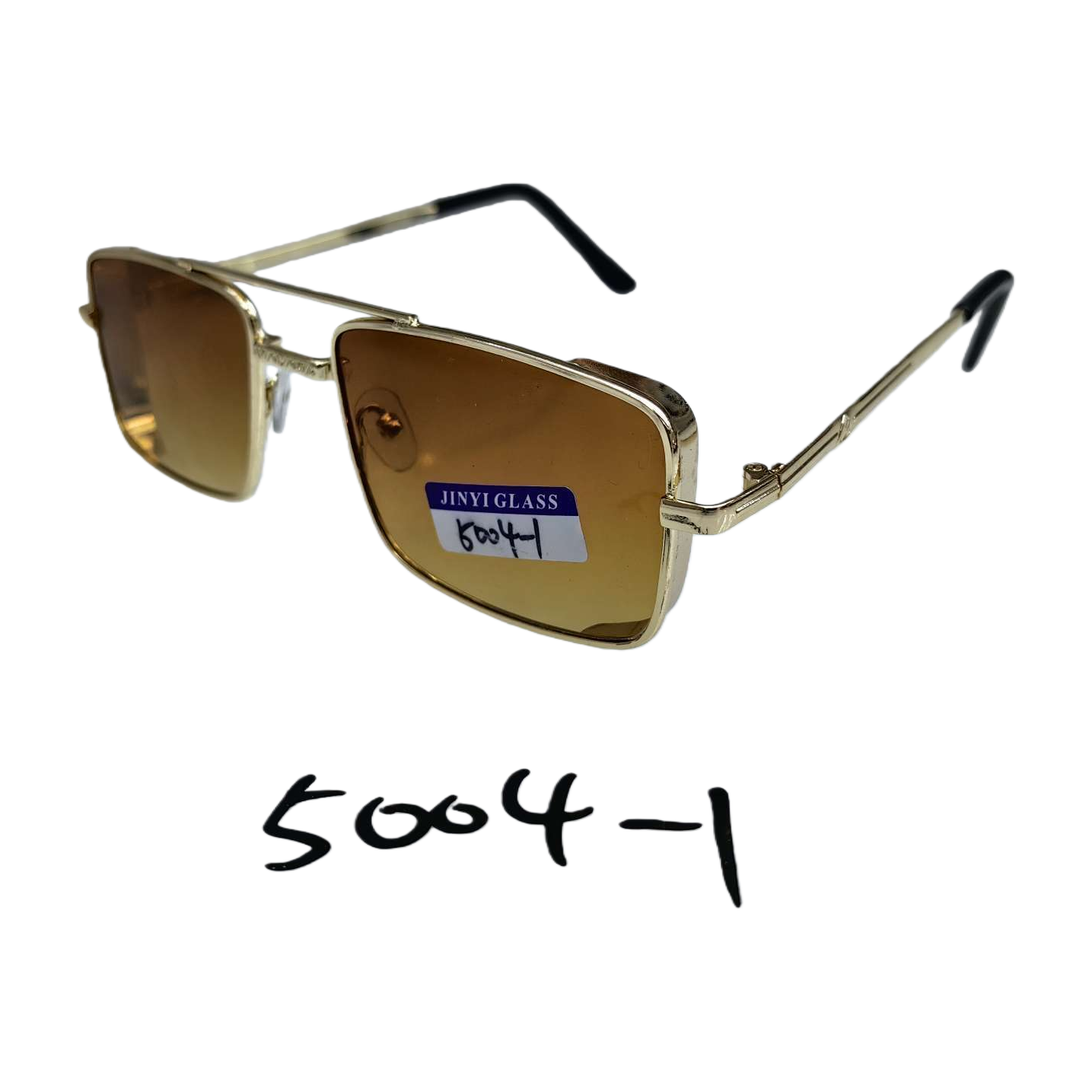 Golden metal-framed sunglasses, fashionable, light and UV-resistant polarized sunglasses Item Picture