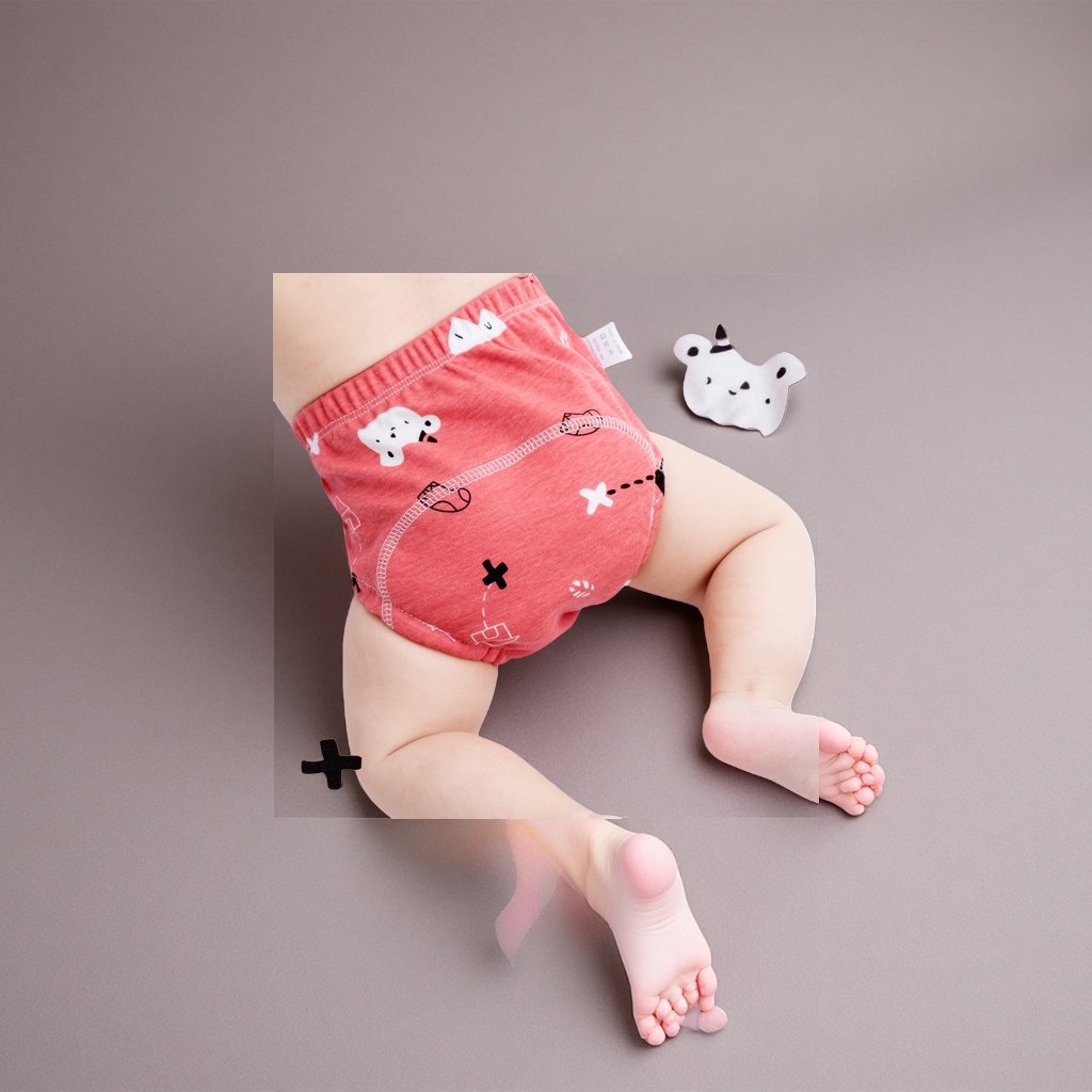 Baby red cartoon pattern diaper pants are soft, breathable, leak-proof and comfortable, specially designed for newborns Application Scenario