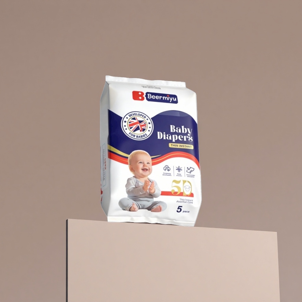 Beermiyu baby diaper special packaging bag is environmentally friendly, thickened, leak-proof and portable for storage details Picture
