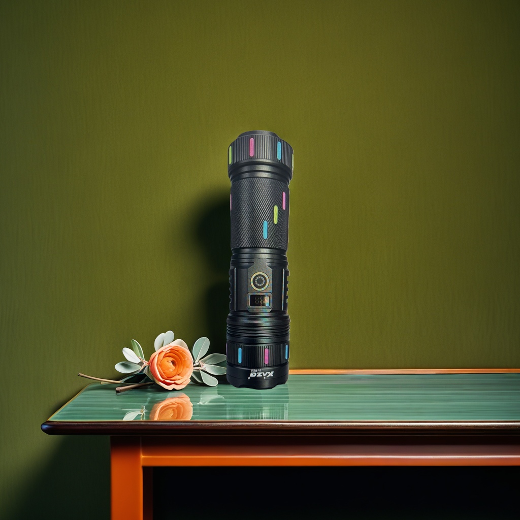 Aluminum alloy mini flashlight with three dimming Settings, USB charging, for home emergency lighting Specification image