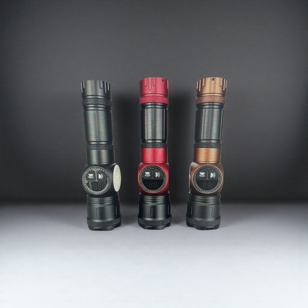 Aluminum alloy body flashlight with 3000 lumens, USB charging, portable for outdoor night use Specification image